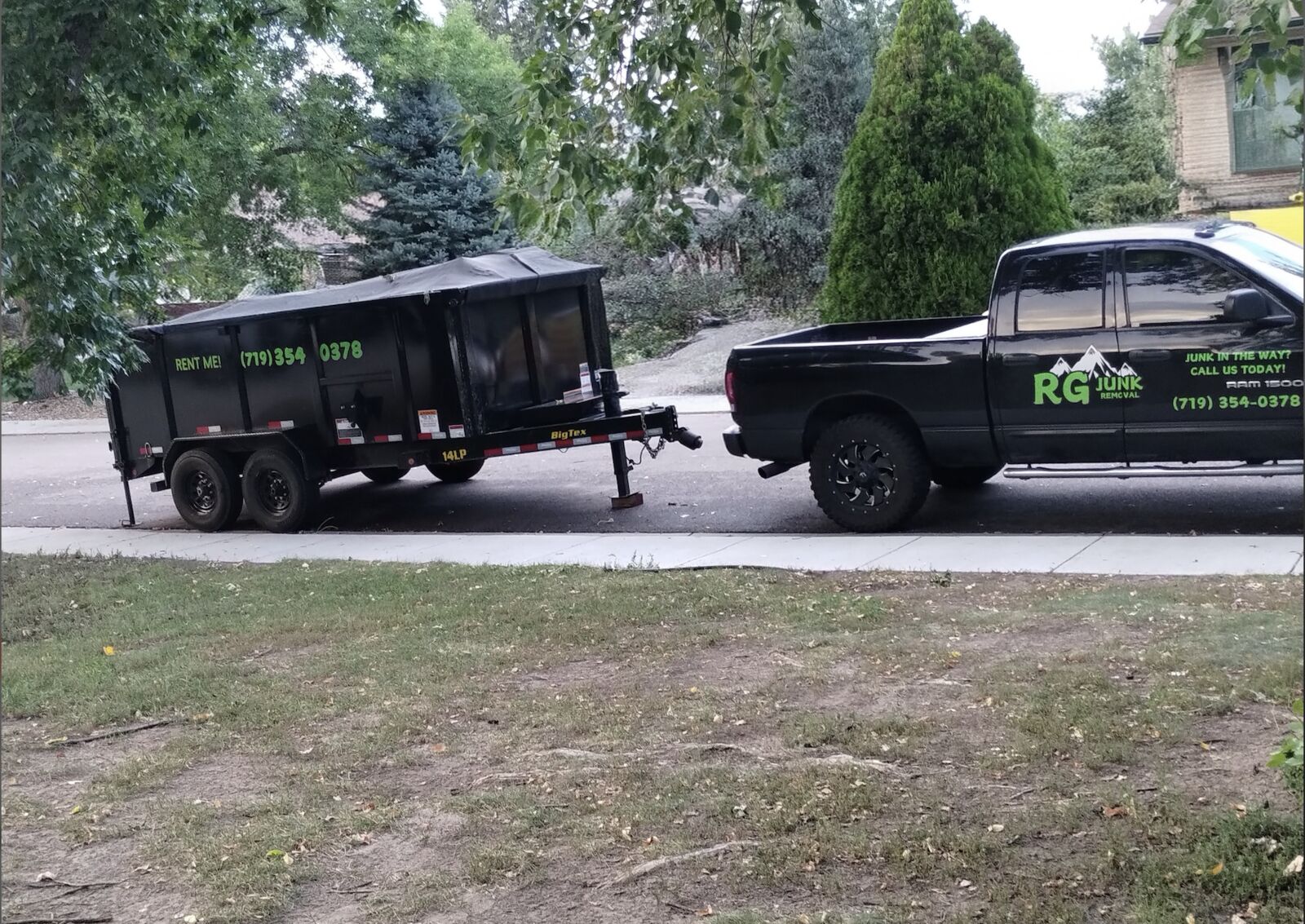RG Junk Removal Truck and Trailer